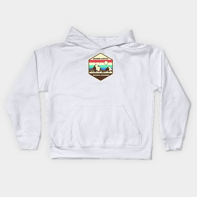 Browns Canyon National Monument Retro Kids Hoodie by roamfree